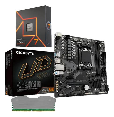 Combo Board A620m Procesador Amd Ryzen 7 7700x Ram 32gb Pc