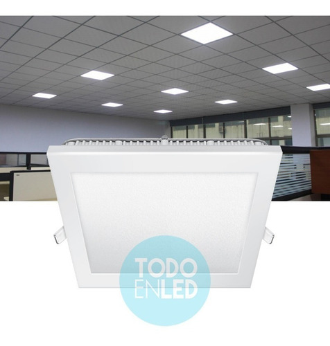 Imagen 3 de 9 de Panel Plafon De Embutir Led Cuadrado 18w Luz Fría