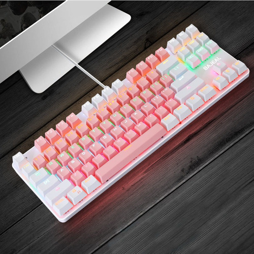 Teclado Mecánico Luminoso Con 87 Teclas Transparentes