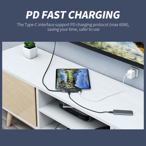 Hub Tipo C, Puerto Hd, 7 En 1, Docooler Sd Compatible Con Ra
