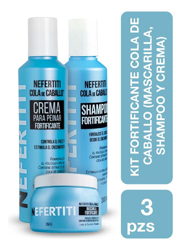 Kit Nefertiti Tratamiento Cola De Caballo Mayor Crecimiento