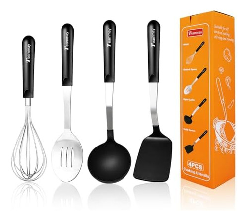 Juego De Utensilios De Cocina De 4 Piezas, Cuchara Ranurada