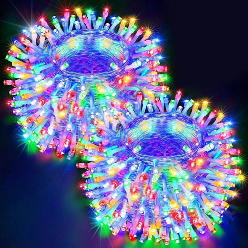 Luces de navidad y decorativas Zggzerg Zggzerg luces de navidad 20m de largo 110V - multicolor con cable transparente
