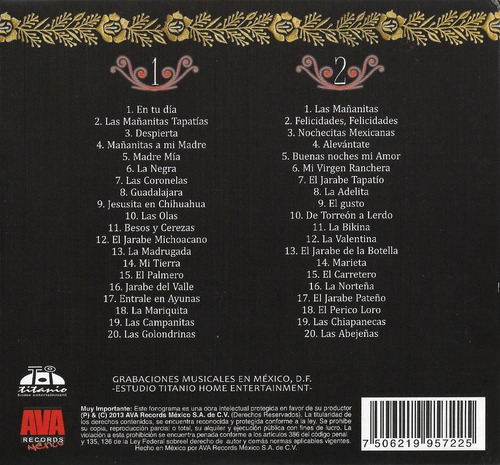 40 Grandes Temas Con Mariachi 2 Cds