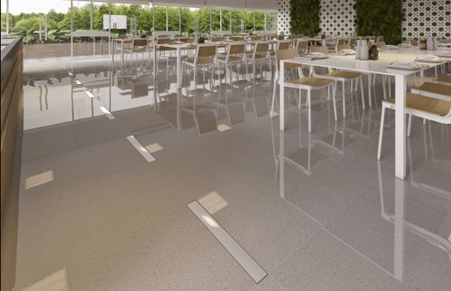 Imagem 2 de 6 de Ralo Linear Smart Tampa Inox 60x7,7cm - 917