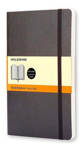 Libreta Moleskine Clásica De Bolsillo Suave Negra Rayada