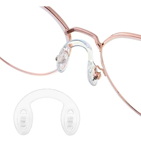 10 Plaqueta Anatômica Silicone Conserto Óculos Transparente