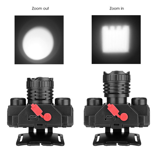 Linterna Led Recargable Usb Para Faros Delanteros Torc