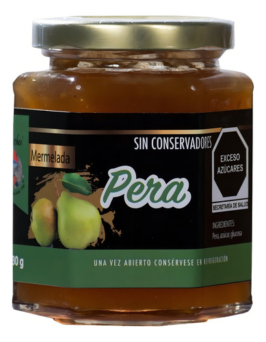 Mermelada De Pera Mashei 330 Gr 1 Pz 100% Natural