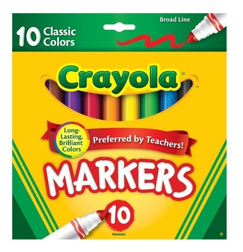 Marcadores Crayola Set De 10 La Mejor Calidad