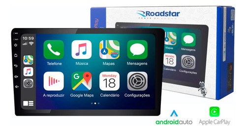 Mp5 Car Play Android Auto 9 Polegadas Roadstar Prime Rs908br