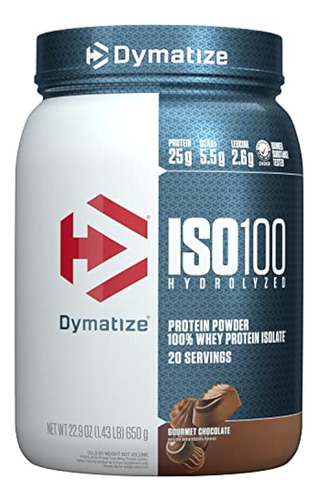 Dymatize Iso100 Proteína Hidrolizada En Polvo, 100% Aislado 