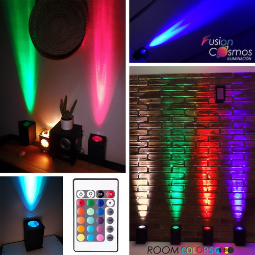 Imagen 7 de 10 de Bañador Led Efecto Rgb 3w C/ Lente Óptico Concentrdo Pack X2