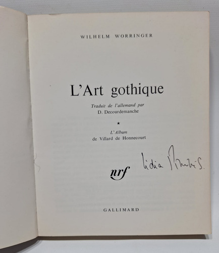 Antiguo Libro El Arte Gótico En Francés Le769 (Usado)