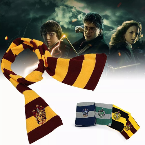 Bufandas Harry Potter Bordado 4 Tipos Insignias Facultad