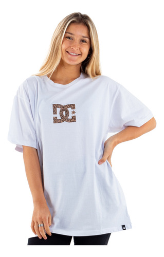 Imagen 1 de 2 de Remera Mc Dc Star Oversize (bla) Dc Mujer
