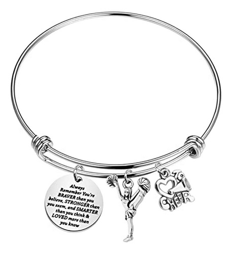 Brazalete - Cheer Charm Bracelet Regalos De Porristas Cree E