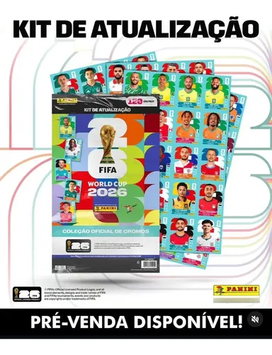 Kit De Atualização 120 Figurinhas Album Fifa World Cup 2026 Kit De Atualização 120 Figurinhas Copa 2026
