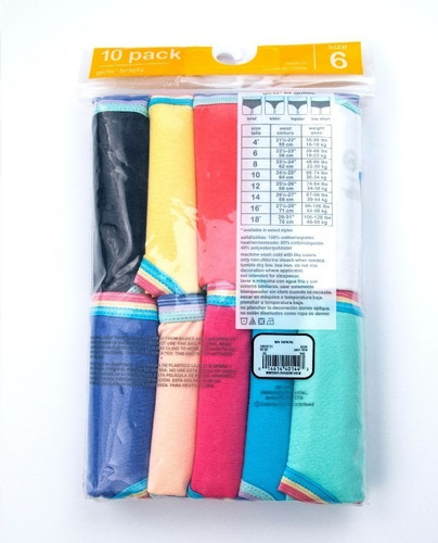 Pantaletas Cacheteros Set De 10 Talla S Juvenil