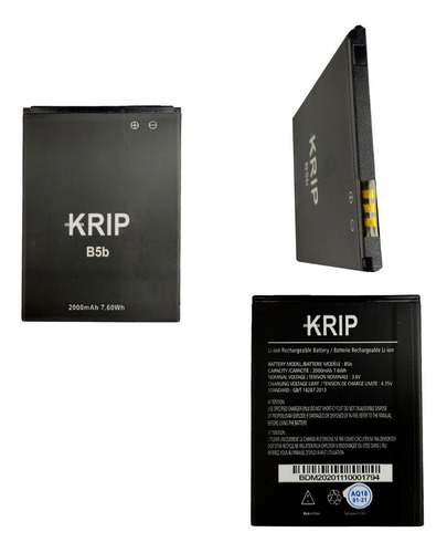 Imagen 3 de 3 de Bateria Pila Krip K5b / B5b