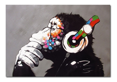 Cuadro Banksy 80x120 Lienzo Canvas - No Lona Mod1