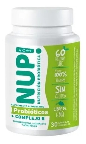 Nup - Probioticos 60 Billones +  Complejo B  Vegano 30 Caps