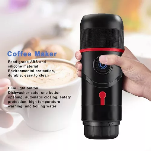 HiBREW Máquina de Café Portátil para Coche y Hogar, Cafetera de Expreso,  Compatible con Cápsulas Dolce