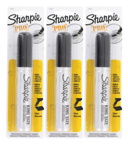 Marcador Permanente Sharpie Pro King Size, Punta Cincel