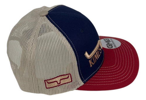 Gorra Vaquera Kimes Ranch Trucker Malla Marino/beige/tinto Gabardina Unitalla Ajustable