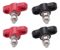 Comprar 4 Bloque Terminal Bateria 12 V 24 Seguro Rojo Negro Conexion