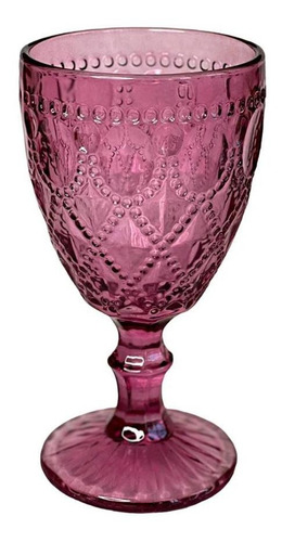 Jogo 6 Taças Para Água Vinho De Vidro Breeze Marsala 330ml