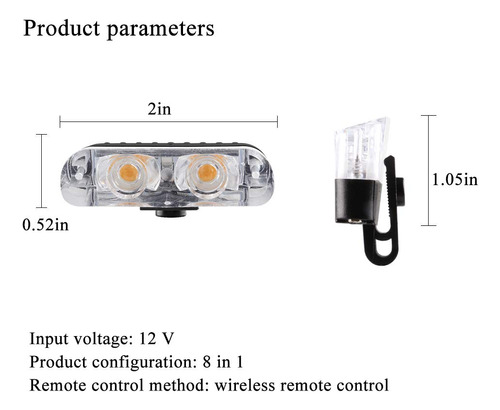 Luz Estroboscopica Emergencia Led 8 1 Para Camion