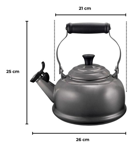 Chaleira Tradicional Com Apito Flint Le Creuset