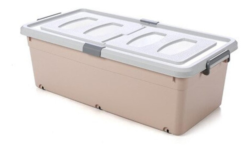 Caja Organizadora De Ropa Doble Tapa Y Ruedas Grande