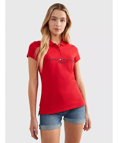 Tipo Polo Tommy Hilfiger Parra Dama Red