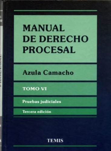 Manual De Derecho Procesal : Tomo Vi. Pruebas Judiciales