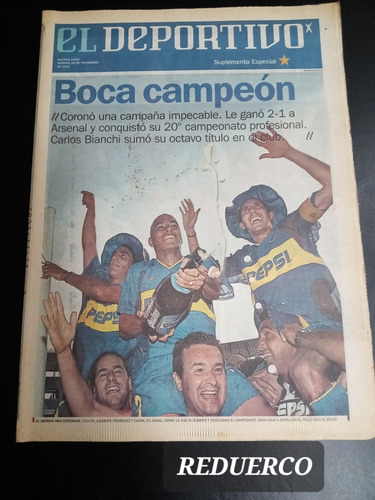 Suplemento Deportivo Clarín Boca Campeón Noviembre 2003 E