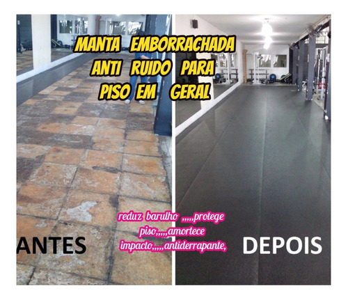 Lençol De Borracha 3mm-6.00x1.00mts P/academia Forrar Piso 