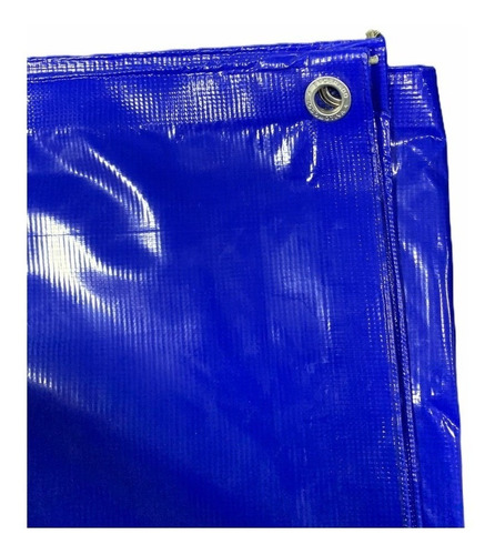 Lona Caminhão Locomotiva Emborrachada Azul Pvc 10x5 Mts