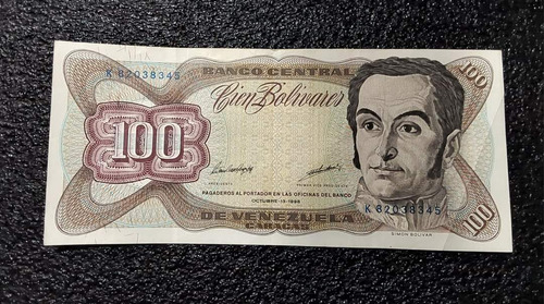 Billete De Venezuela 100 Bolívares #66g