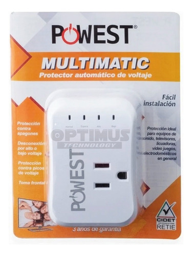 Protector Automatico De Voltaje Multimatic Para Computador