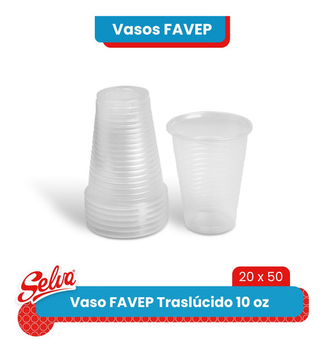 Vaso Favep Traslúcido 10 Oz