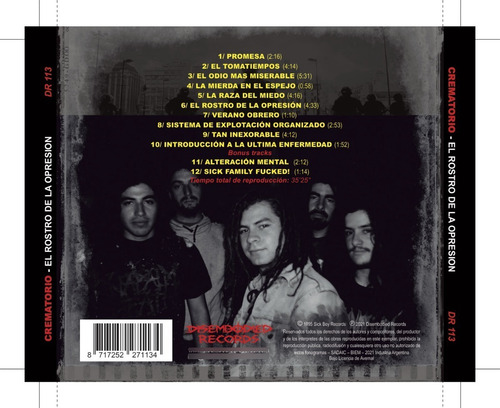 Crematorio - El Rostro De La Opresión Cd Nacional Nuevo