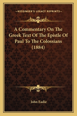 Libro A Commentary On The Greek Text Of The Epistle Of Pa...