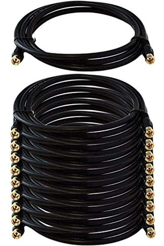 Imbprice - (paquete De 10) Cable De Conexion Coaxial Rg6 (6