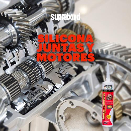 Imagen 4 de 6 de Sellador Suprabond Silicona Para Alta Temperatura 280ml Rojo
