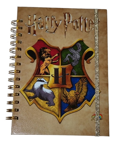 Harry Potter Agenda Vintage Efecto Cuero Hojas De Esquela