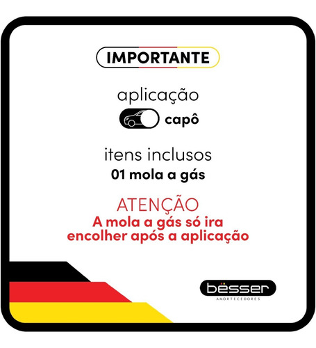 Imagem 4 de 4 de Amortecedor Capô Hyundai Azera 2006 2007 2008 2009 2010 2011