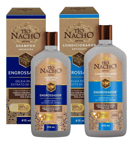Shampoo Antiqueda 415ml + Cond. 415ml - Tio Nacho