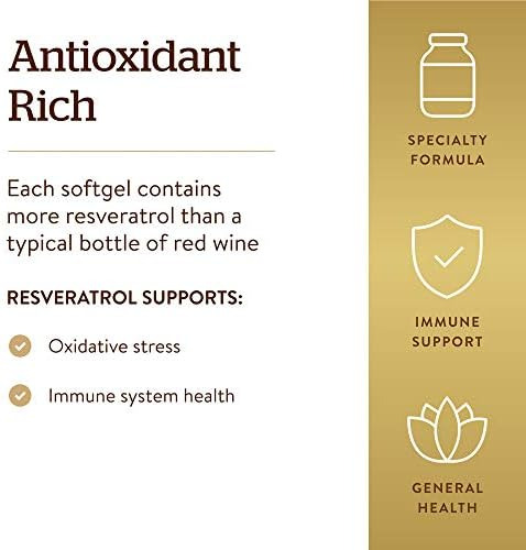 Solgar Resveratrol Com Extrato De Vinho Tinto, 250 Mg, 60 Cá